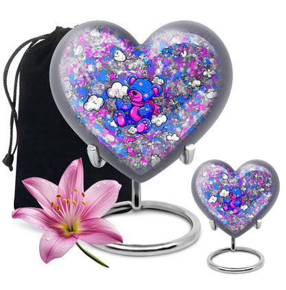  heart-shaped cremation medium urn 