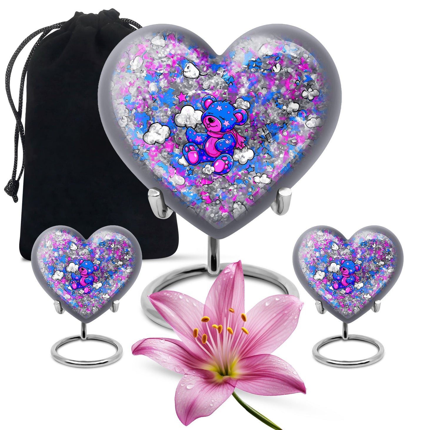  heart-shaped cremation medium urn 