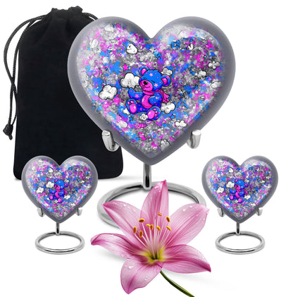  heart-shaped cremation medium urn 