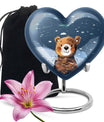 heart shaped bear urn