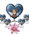 heart shaped bear urn