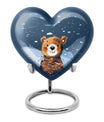 heart shaped bear urn