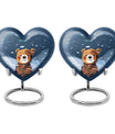 heart shaped bear urn