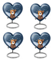 heart shaped bear urn