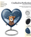 heart shaped bear urn