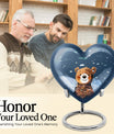 heart shaped bear urn