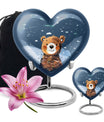 heart shaped bear urn