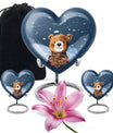 heart shaped bear urn