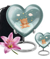 Heart Urn bear urn for woman ashes