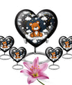 10 inch heart shaped bear urn for cremation ashes