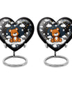 10 inch heart shaped bear urn for cremation ashes