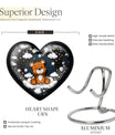 10 inch heart shaped bear urn for cremation ashes
