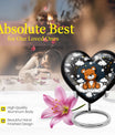10 inch heart shaped bear urn for cremation ashes
