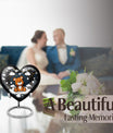 10 inch heart shaped bear urn for cremation ashes