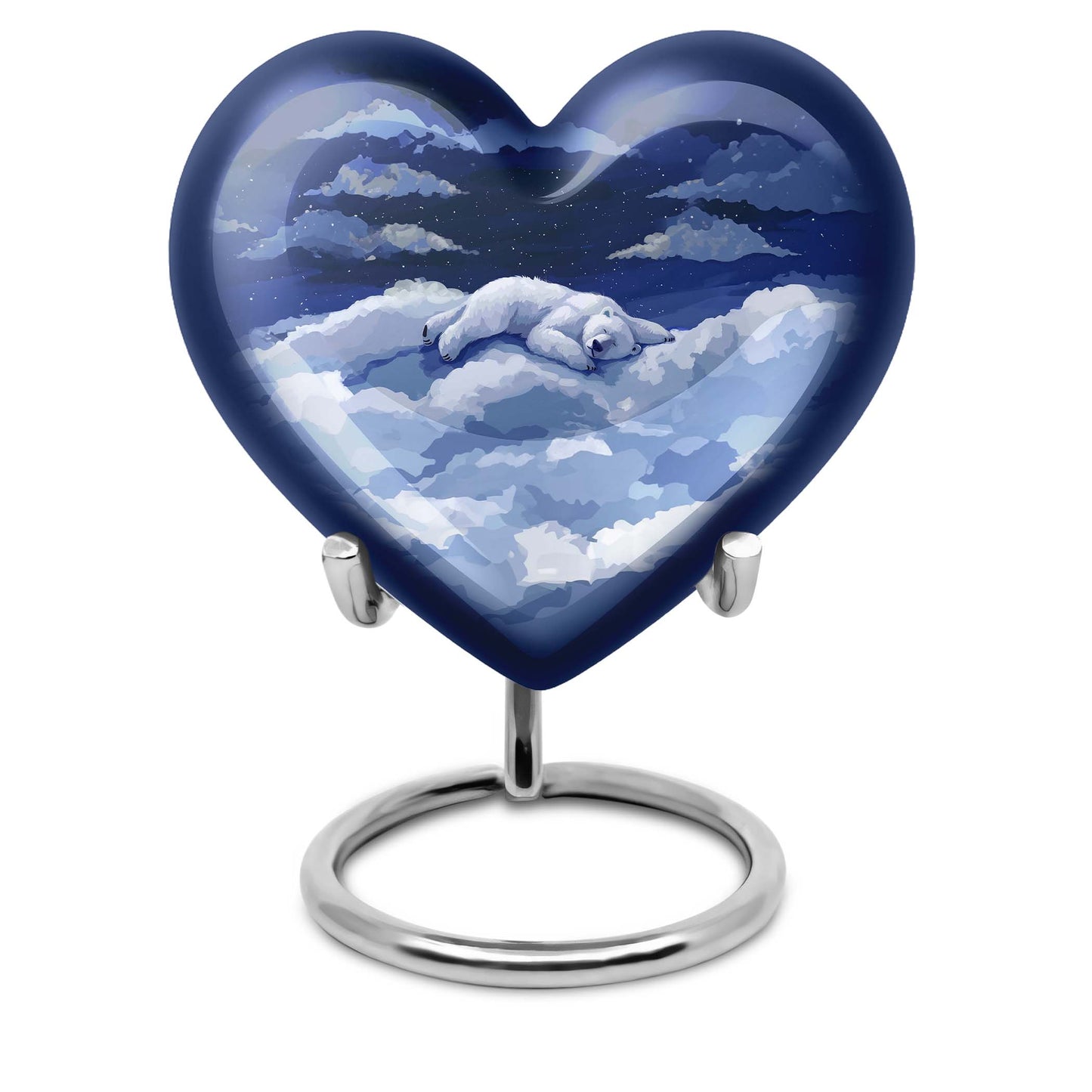 heart design bear urn