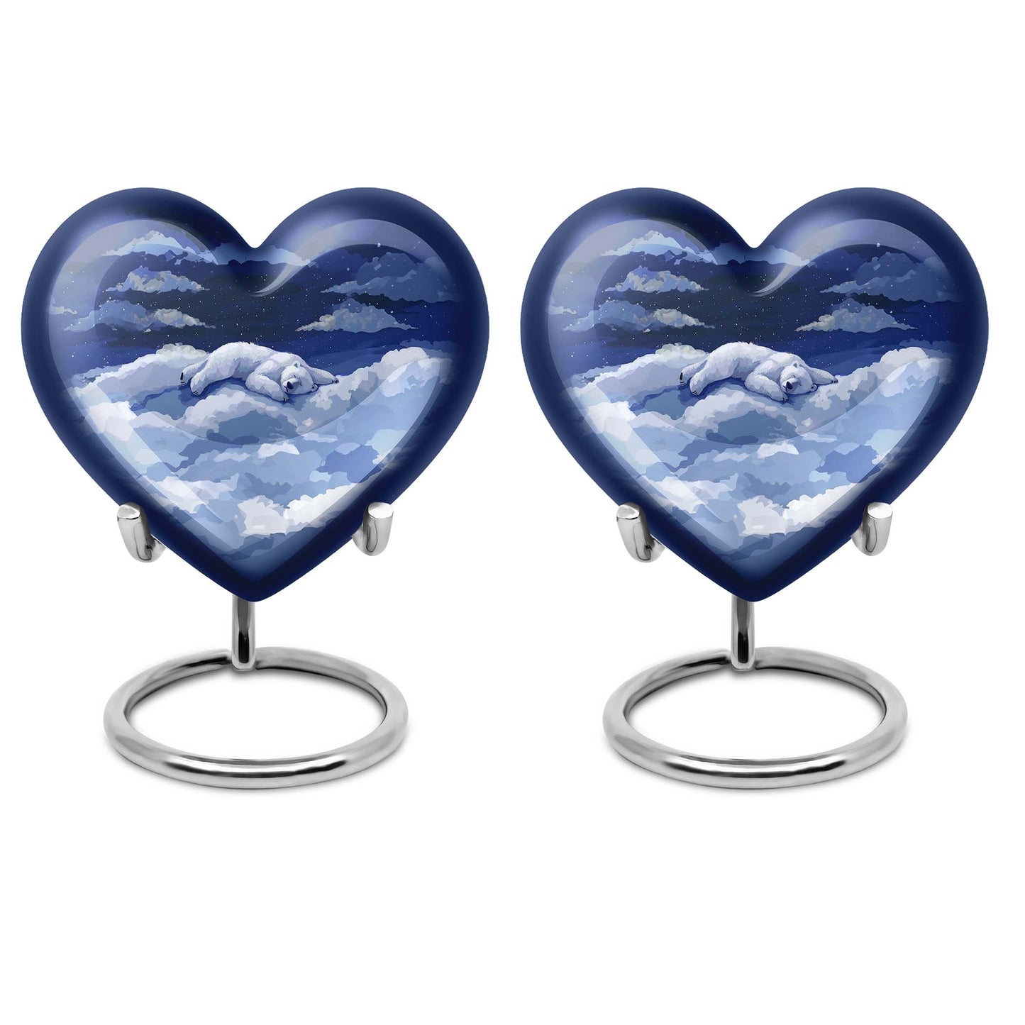 heart design bear urn