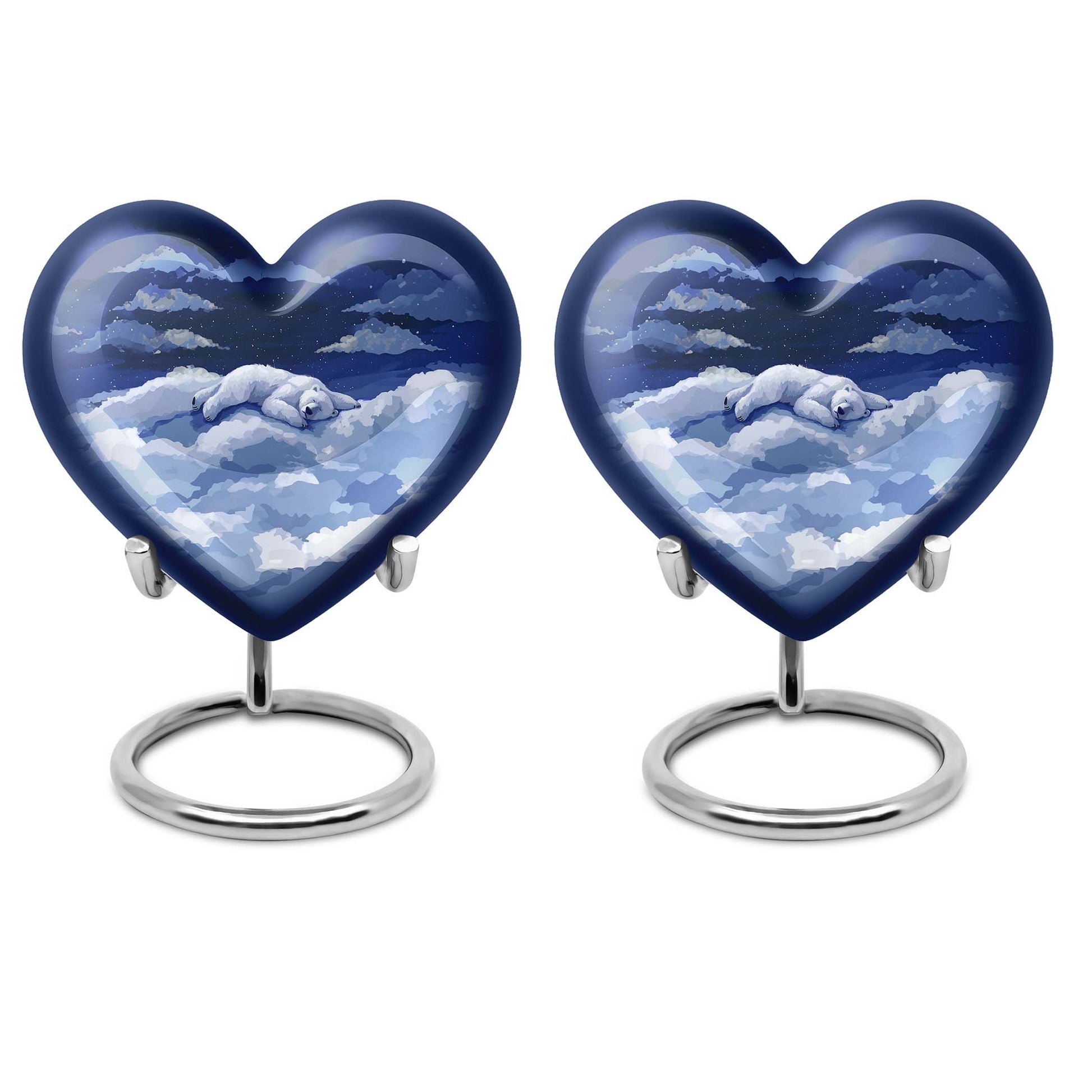 heart design bear urn