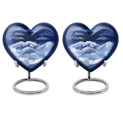 heart design bear urn