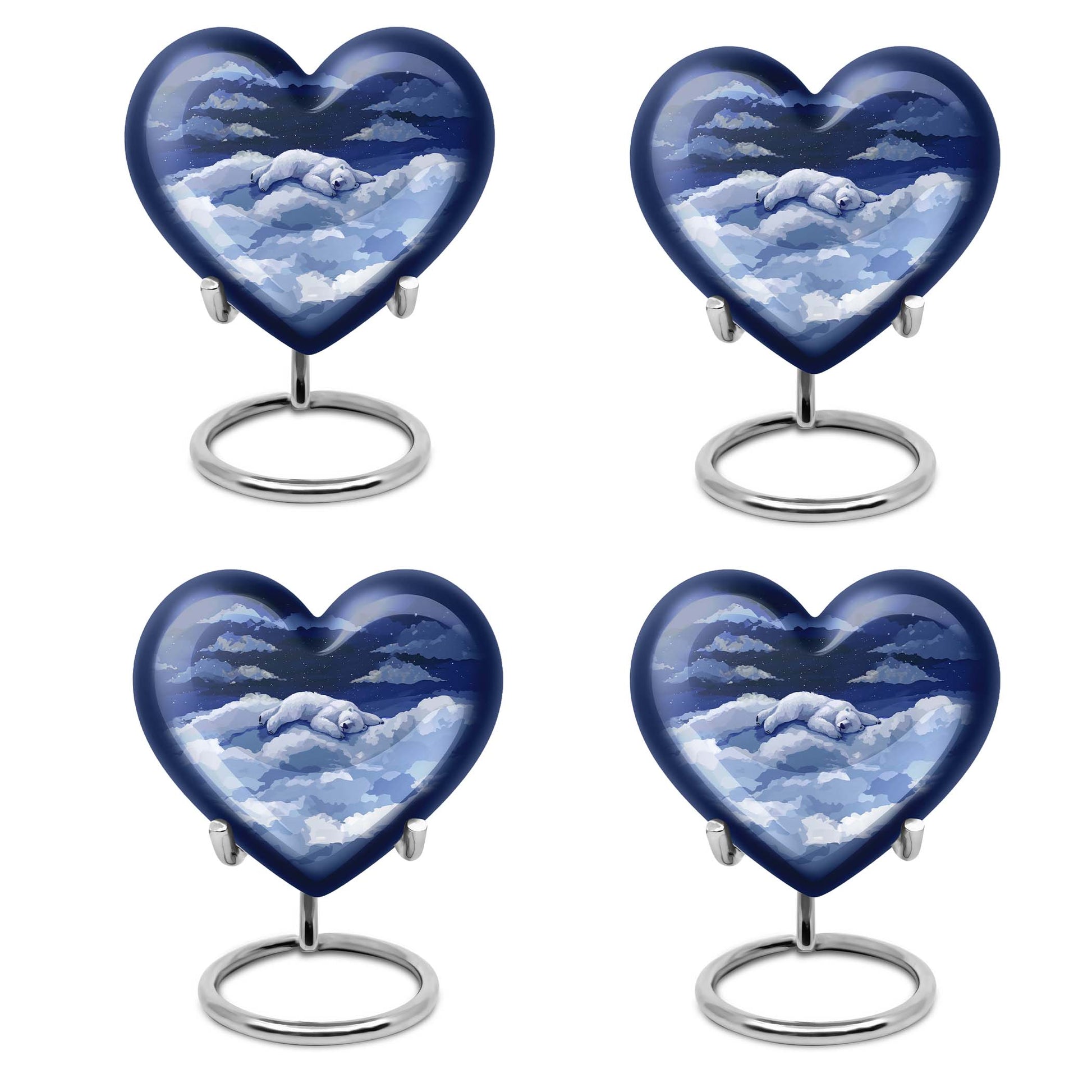 heart design bear urn