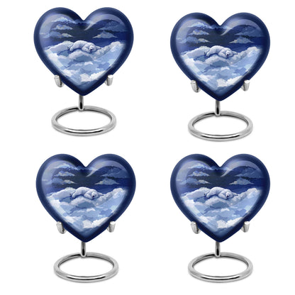 heart design bear urn