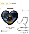 10-inch heart design bear urn for memorial burial,
