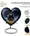10-inch heart design bear urn for memorial burial,