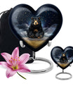 10-inch heart design bear urn for memorial burial,