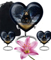 10-inch heart design bear urn for memorial burial,