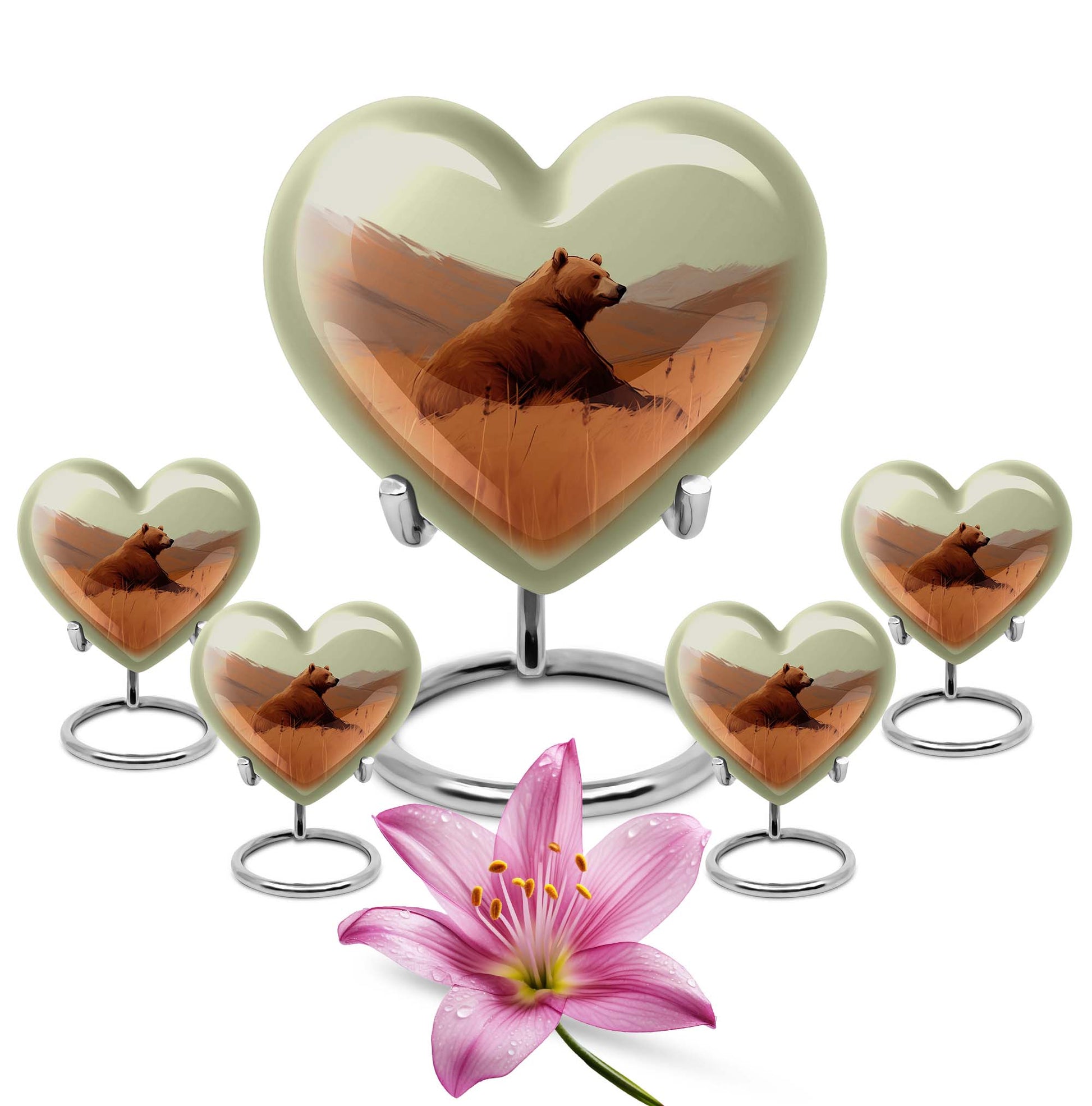 10-inch Heart urn for bear cremation