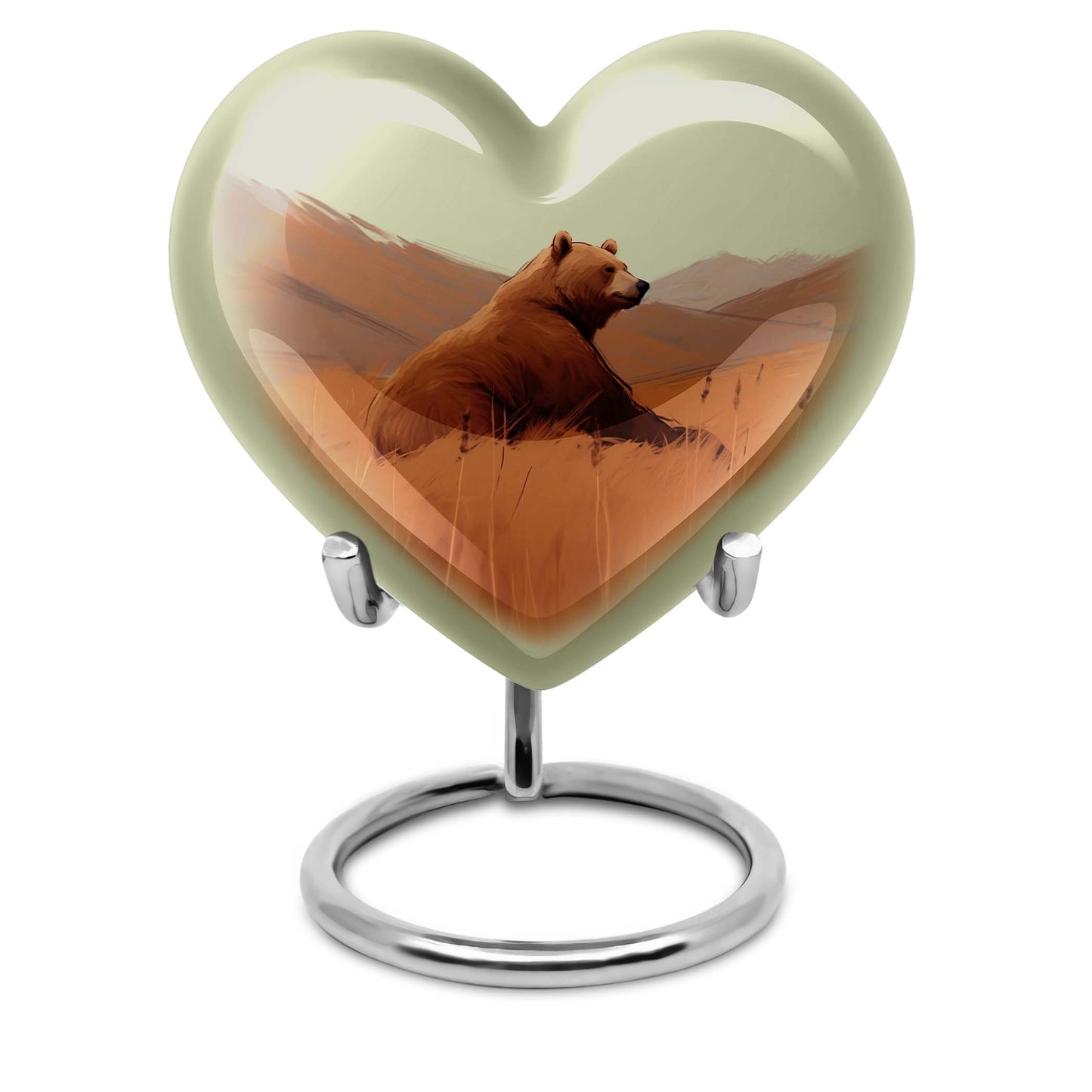 10-inch Heart urn for bear cremation
