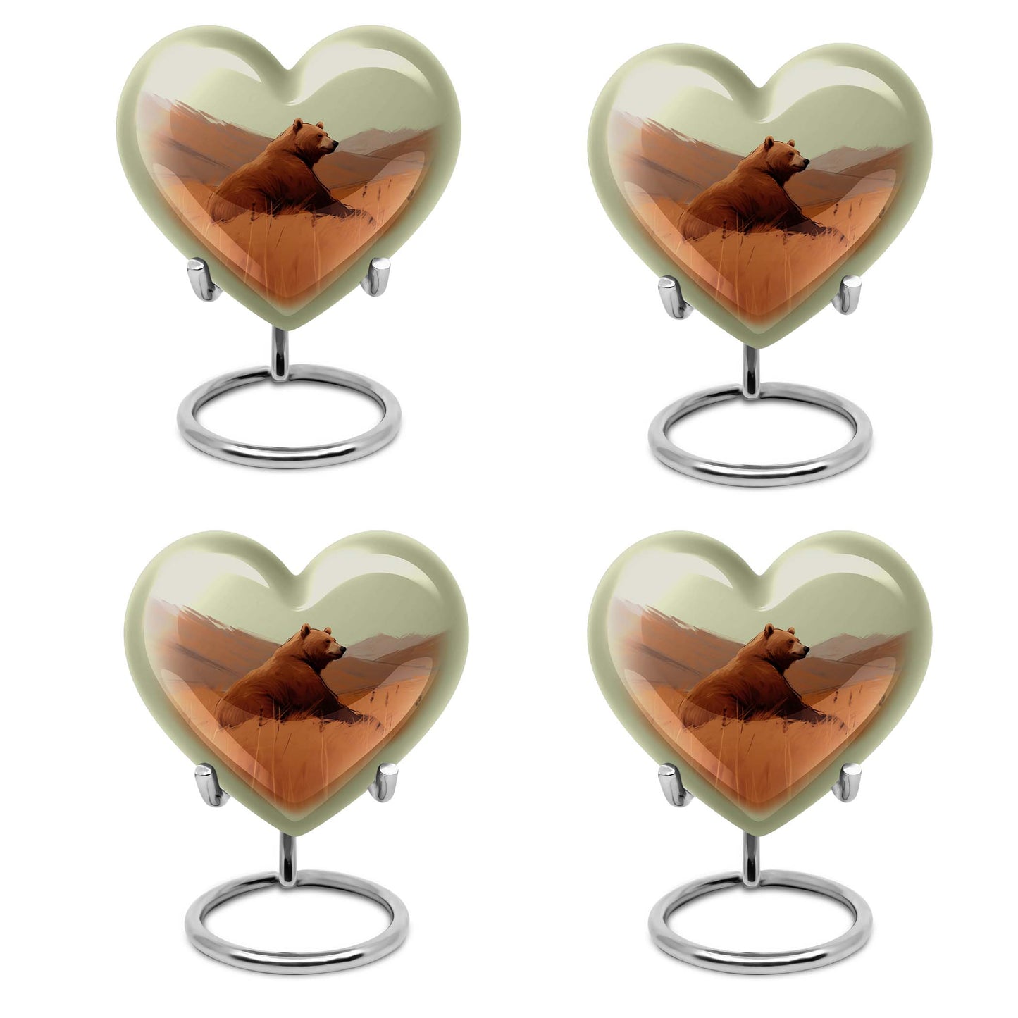 10-inch Heart urn for bear cremation