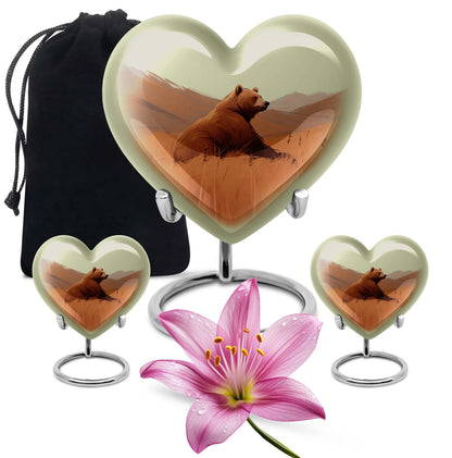 10-inch Heart urn for bear cremation