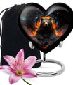 heart shaped bear urn for female