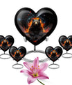 heart shaped bear urn for female