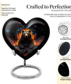 heart shaped bear urn for female
