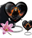 heart shaped bear urn for female