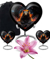 heart shaped bear urn for female