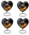 10-inch heart-shaped bear urn for human ashes, 
