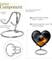 10-inch heart-shaped bear urn for human ashes, 