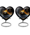 heart-shaped bear urn for female cremation ashes
