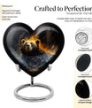 heart-shaped bear urn for female cremation ashes