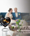 heart-shaped bear urn for female cremation ashes