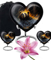 heart-shaped bear urn for female cremation ashes
