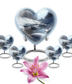 10-inch Mountains Urn, heart-shaped modern