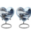 10-inch Mountains Urn, heart-shaped modern