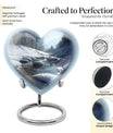 10-inch Mountains Urn, heart-shaped modern