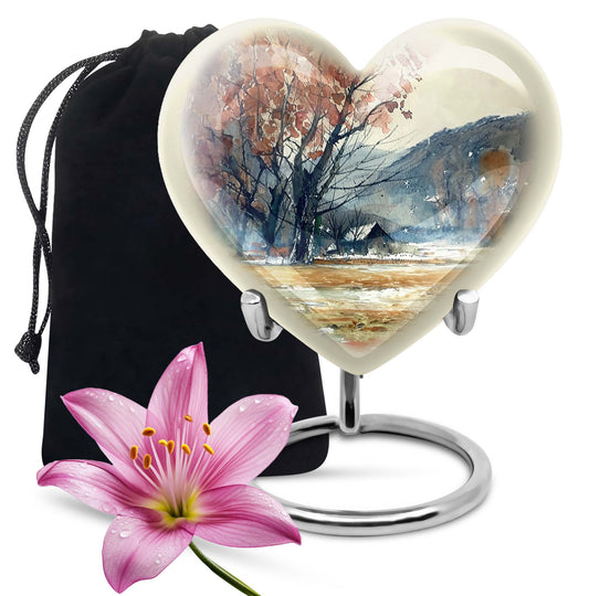 heart-shaped Mountains Urn
