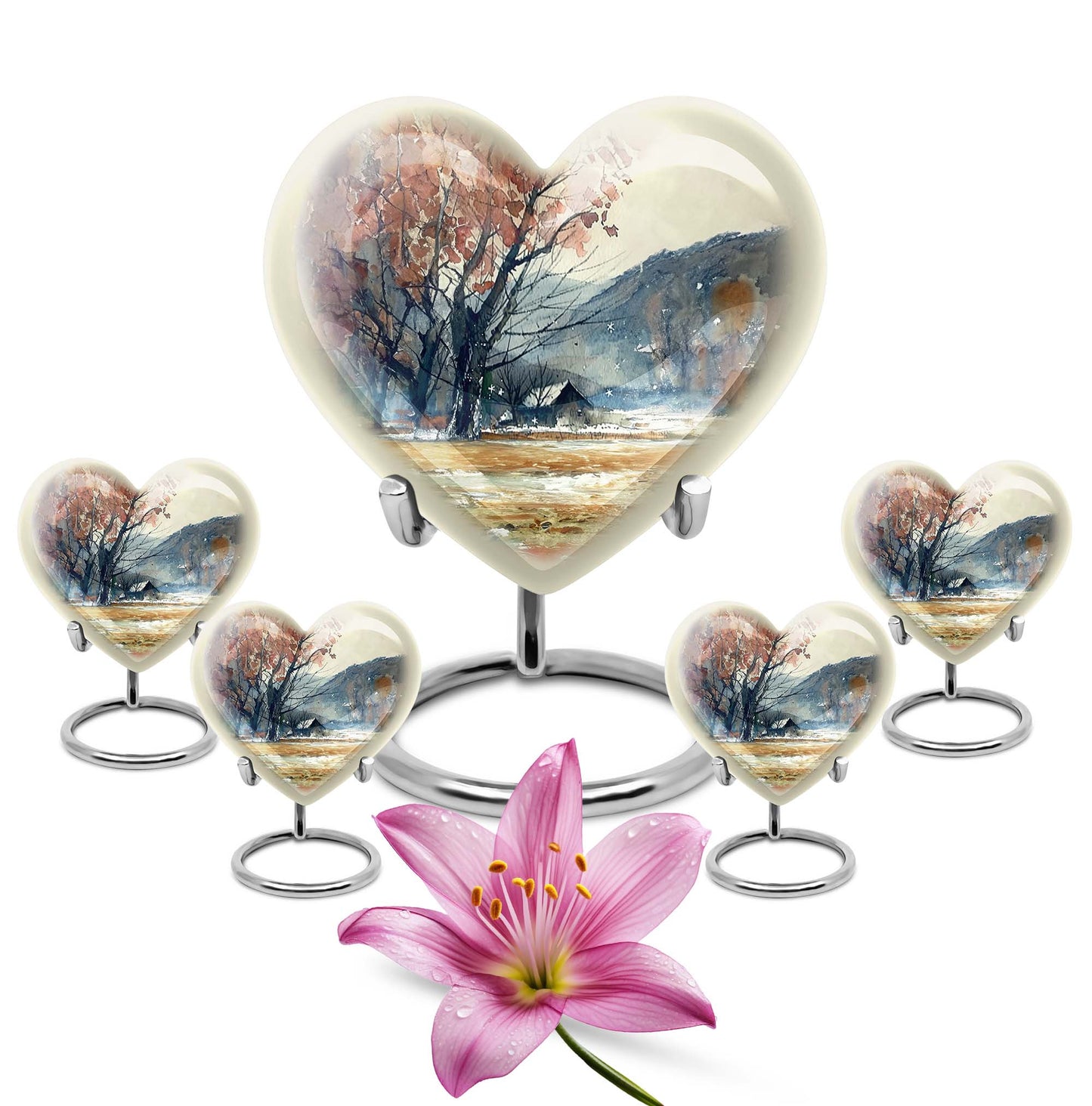 heart-shaped Mountains Urn