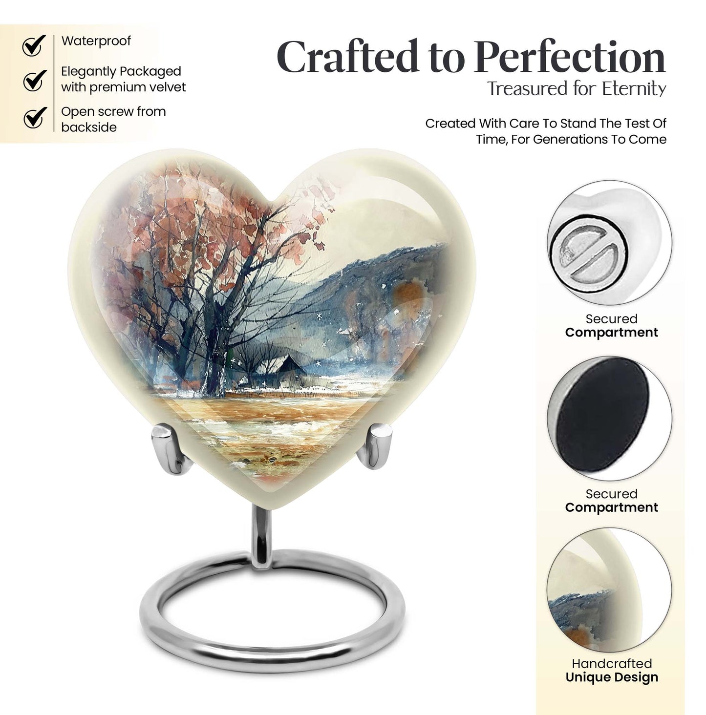 heart-shaped Mountains Urn