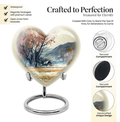 heart-shaped Mountains Urn